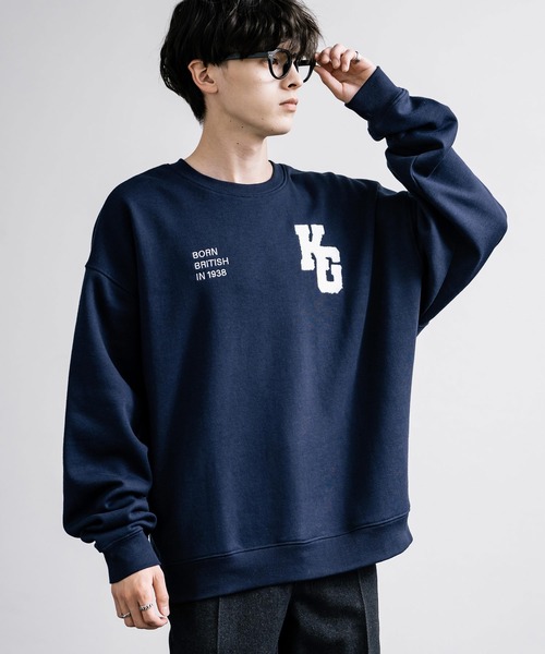 KANGOL SPORT  スウェット　トレーナー　ロゴ刺繍　ゆるダボ　古着 KANGOL トレーナー スウェット カンゴール 別注コラボ オーバー
