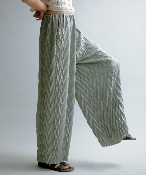 TELOPLAN パンツ Poldi Pleats Pants レディース : ZOZOTOWN