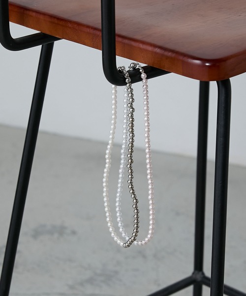 le ELMi ネックレス Bicolor pearl choker necklace