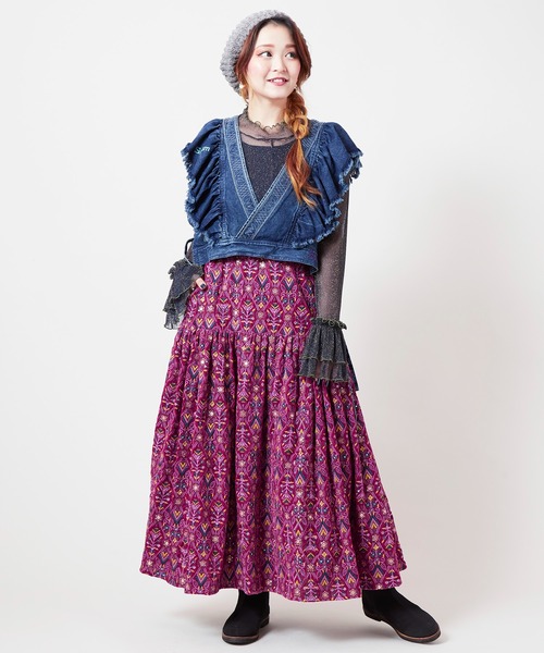 チャイハネ（CAYHANE） スカート 「チャイハネ」ブライド刺繍ロング