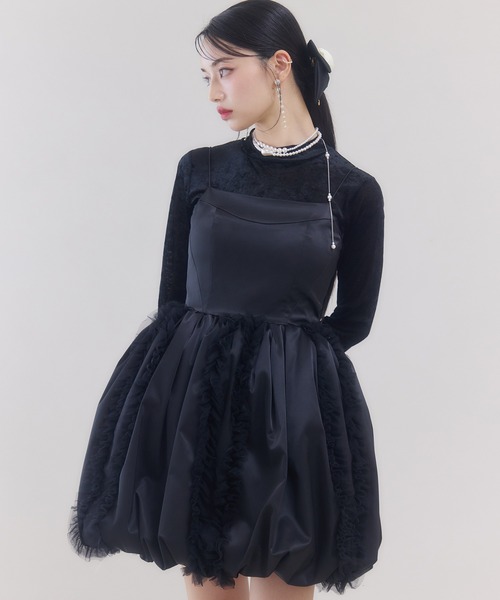 フリルパフミニドレス eimy istoire ドレス フリルパフミニドレス : ZOZOTOWN Yahoo!店