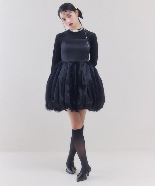 EIMY ISTOIRE（エイミーイストワール） ドレス フリルパフミニドレス