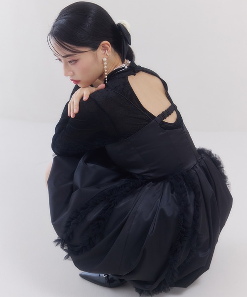 EIMY ISTOIRE（エイミーイストワール） ドレス フリルパフミニドレス