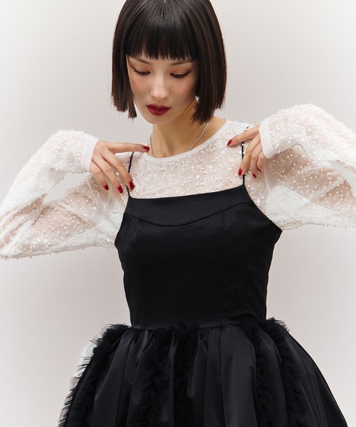 EIMY ISTOIRE（エイミーイストワール） ドレス フリルパフミニドレス