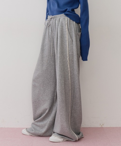 新品★クラブハウス★オリジナルパンツ★グレーベージュL LA BELLE ETUDE（ラベルエチュード） スウェットパンツ ジャージ
