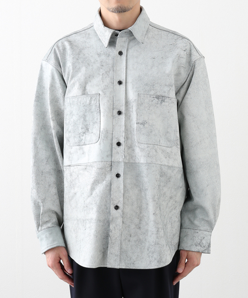 JOURNAL STANDARD シャツ ゴートレザー クラックワークシャツ