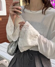 tシャツ 「2025年S/S新作」袖レース切替アソートフレアスリーブシアーTee レディース｜ZOZOTOWN Yahoo!店