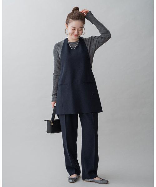 IENA】ストレッチツィードタックバギーパンツ