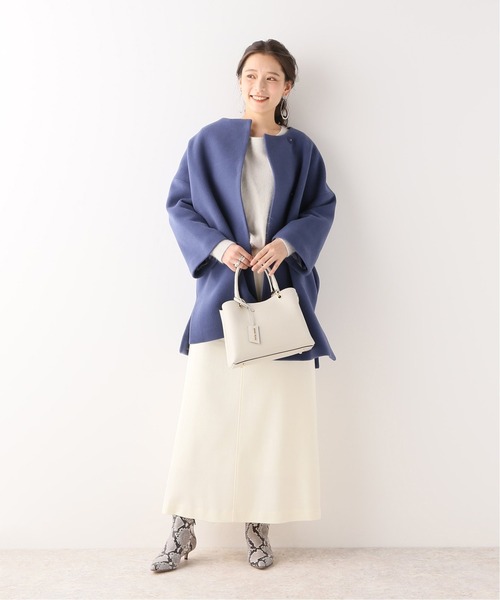 NOBLE（ノーブル） ノーカラーコート 36 ベージュ レディース