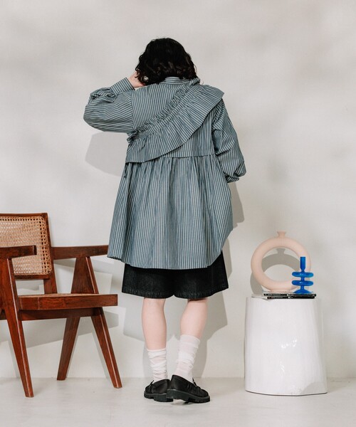 ワンピース マルチフリル付き ストライプミニワンピース | FREAK'S STORE | 13