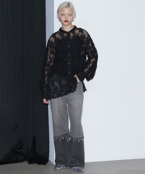 ROSE BUD ブラウス シャツ EMBROIDERY LACE SHIRTS レディース