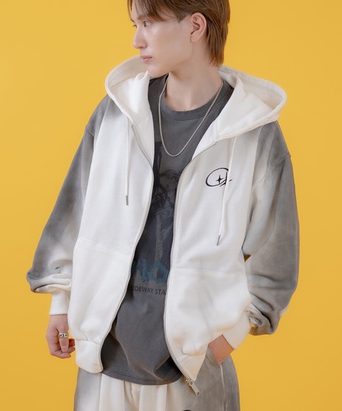 improves（インプローブス） パーカー グランジ加工 裏毛スウェット