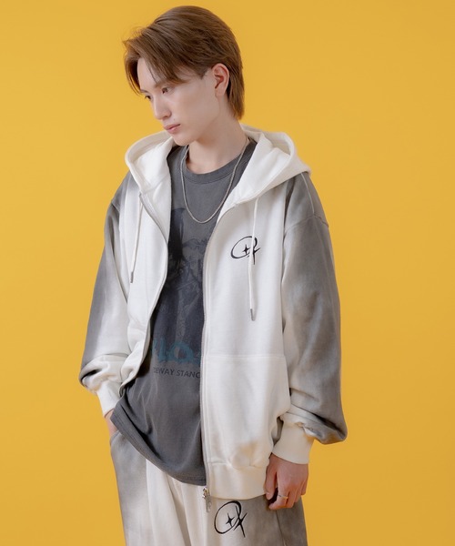 improves（インプローブス） パーカー グランジ加工 裏毛スウェット