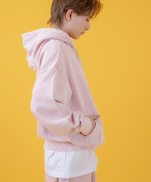 improves（インプローブス） パーカー グランジ加工 裏毛スウェット