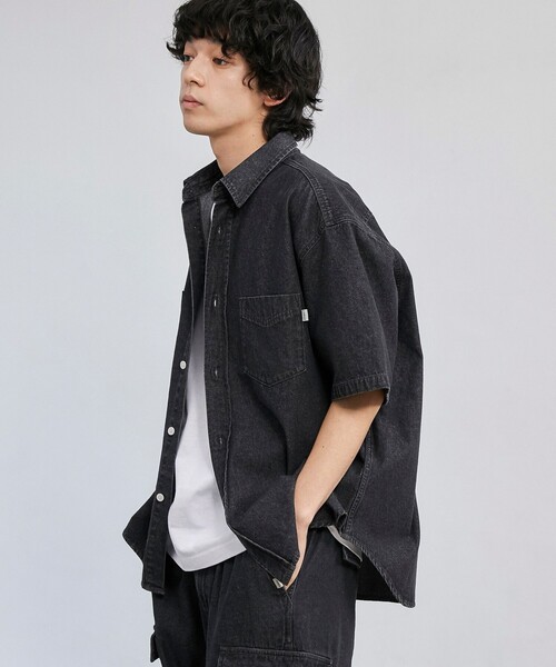 メンズ デニム ルーズシャツ 大人 カジュアル 韓国スタイル e163 coen シャツ 「C.DENIMS」デニムルーズシャツ メンズ : ZOZOTOWN