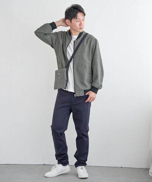 ikka ブルゾン アウター 「雑誌MonoMax4月号掲載」イージーケアリネン