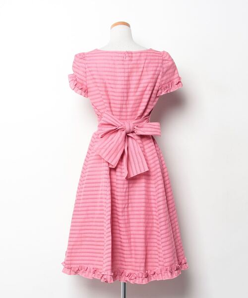M'S GRACY　ピンク 刺繍入り 半袖ワンピース　新品未使用　紙タグ付き M'S GRACY ピンク 刺繍入り 半袖ワンピース 新品未使用 紙タグ
