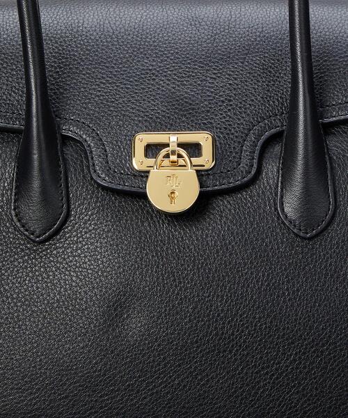【Ralph Lauren】ゼブラ柄が魅力♡ ラージタナーサッチェル LAUREN RALPH ハンドバッグ ペブルド レザー ラージ Tanner