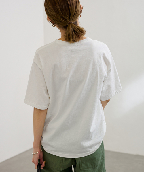 ☆新品！FRAMeWORK 半袖Tシャツ 白 FRAMeWORK tシャツ MikeOMeally PHOTO Tシャツ レディース