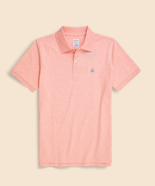 ⑱Brooks Brothers 新品 ポロシャツ 紫 美品】☆ブルックスブラザーズ紫コットンポロシャツ 半袖