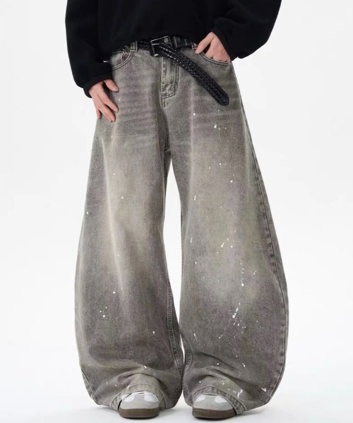 に*ご様 THE TOE レディース デニム パンツ グレー Mサイズ Lexington Double Belt Denim Pants – THE TOÉ