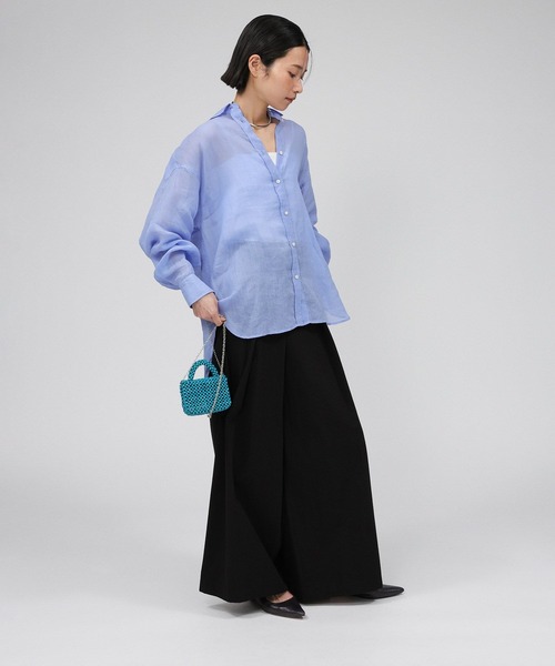 BABYLONE パンツ ダンプタックワイドパンツ レディース