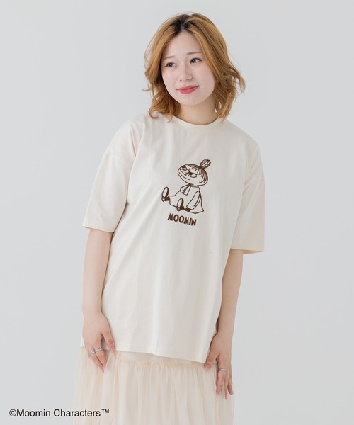 ワイズ Moomin×apart of me リトルミイ 半袖ビッグTシャツ白 MOOMIN×a part of me.】《ONLINE SHOP限定》30/1天竺 半袖T