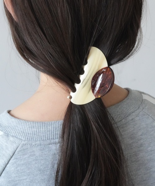 Port（ポート） ヘアクリップ 「 」 ニュアンス バイカラー ラウンド