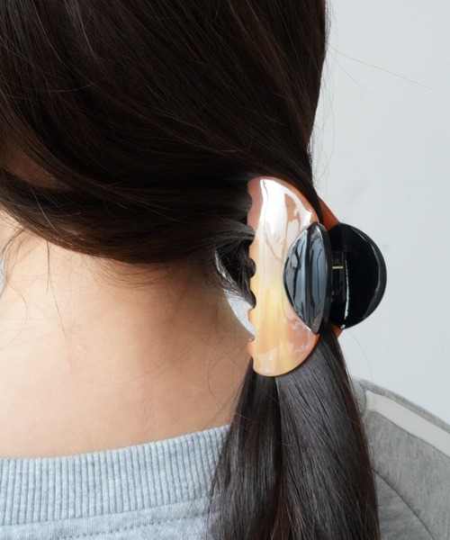 Port（ポート） ヘアクリップ 「 」 ニュアンス バイカラー ラウンド