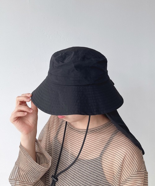 AS KNOW 帽子 ハット 撥水冷感 紫外線防止 サンシェード付きUV
