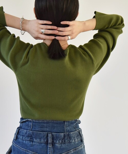 「quaranciel」 長袖ニット ONE SIZE カーキ レディース