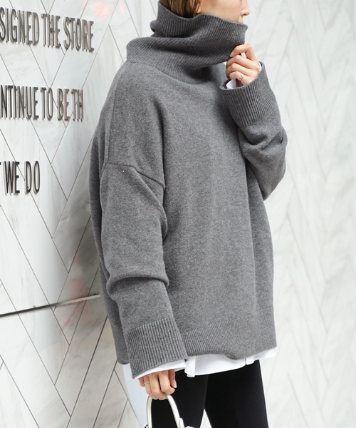 ドゥーズィエムクラス　タートルネックニット　ベージュ MUSE de Deuxieme Classe 「MUSE classe」 タートルネックニット