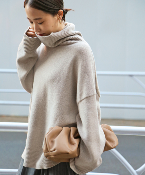 ドゥーズィエムクラス　タートルネックニット　ベージュ Deuxieme Classe（ドゥーズィエムクラス） タートルネックニット