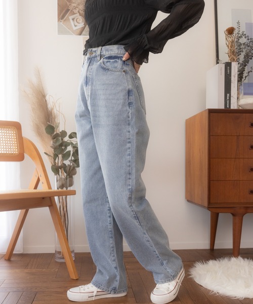 [Ada.] обработка Denim брюки M голубой женский 
