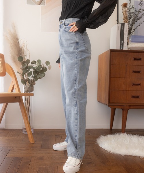 [Ada.] обработка Denim брюки M голубой женский 