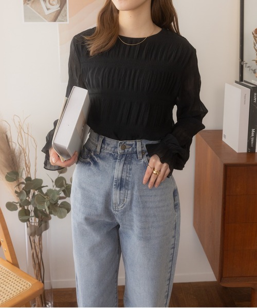 [Ada.] обработка Denim брюки M голубой женский 
