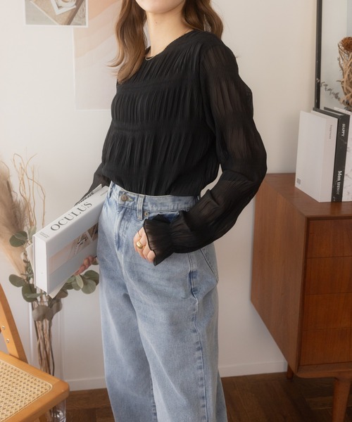 [Ada.] обработка Denim брюки M голубой женский 