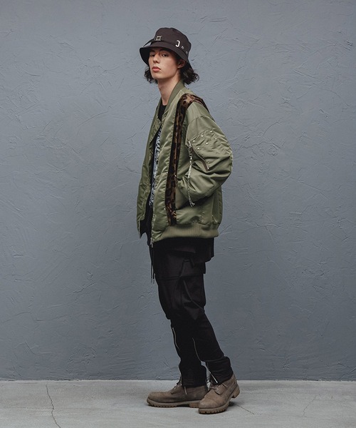 ダイエットブッチャースリムスキン ジップアップブルゾン コート