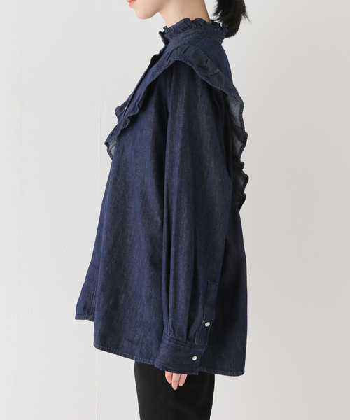 Spick＆Span 「Spick & Span」 長袖ブラウス FREE ブルー系