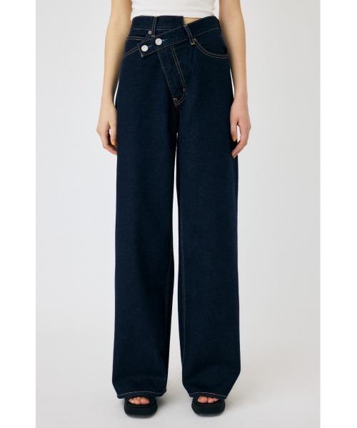 MOUSSY クロスウェスト ワイドストレート CROSS WAIST WIDE STRAIGHT/クロスウエストワイドストレート