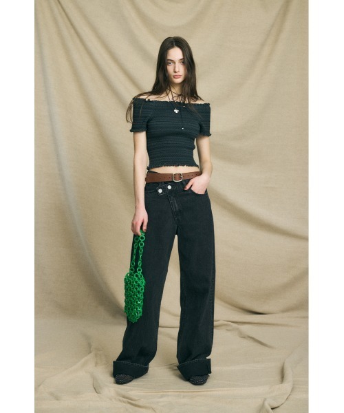 MOUSSY ジーンズ デニム デニムパンツ CROSS WAIST WIDE