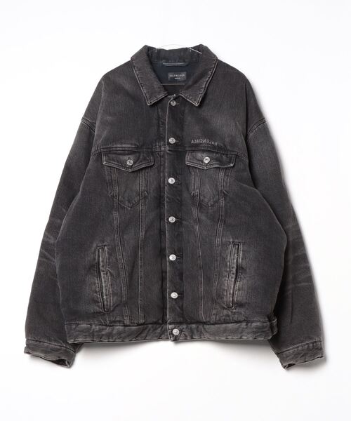 BALENCIAGA デニムジャケット ミラー　UNISEX BALENCIAGA 「BALENCIAGA」 ミラーロゴ デニムジャケット 44