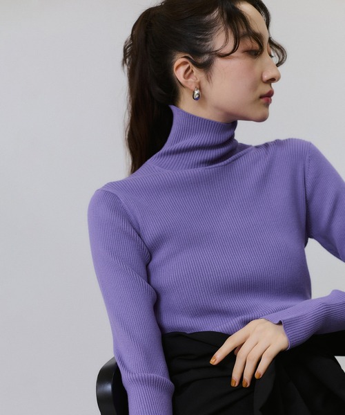 ADAM ET ROPE'（アダムエロペ） タートルネック ニット セーター 「WEB