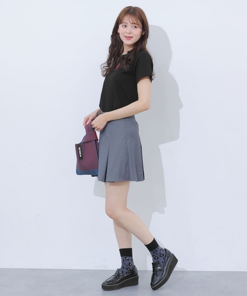 2-5日着 MARY QUANT ロゴテープ メッシュニット ミニトート MARY QUANT ハンドバッグ マリークワント mary quant メッシュ