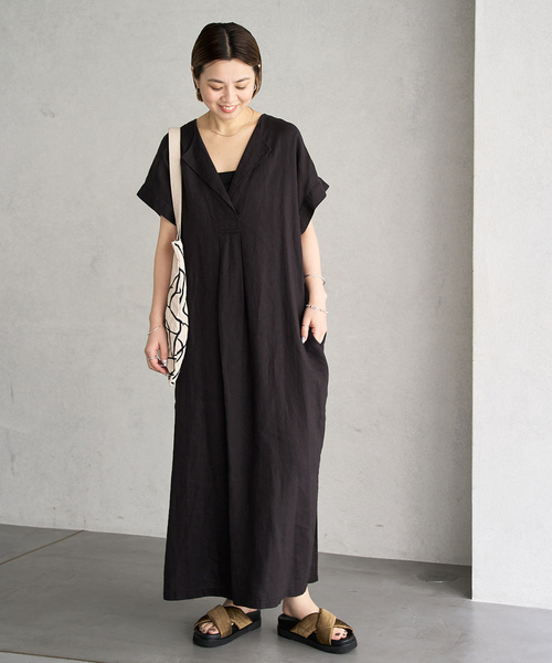 「LE TALON」 フラットサンダル X-LARGE ブラック×ブラック レディース_画像6