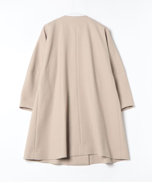 Demi-Luxe BEAMS」 ノーカラーコート 36 ベージュ レディース Demi 