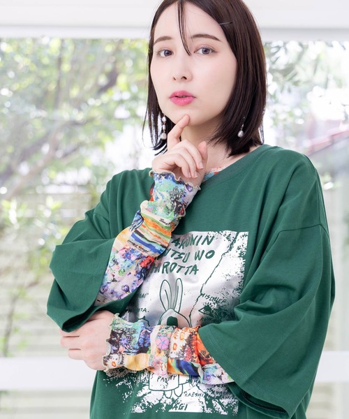 ScoLar tシャツ 152741：ネコ・キノコ・季節柄 3柄展開 接触冷感