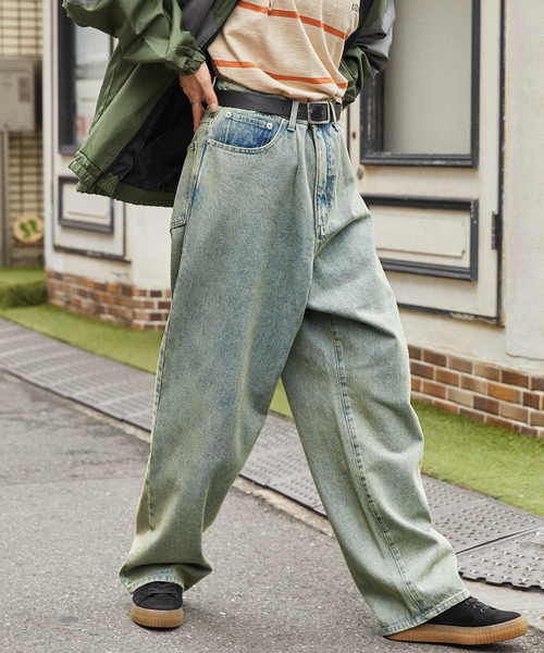 「MONO-MART」 加工デニムパンツ M インディゴブルー メンズ