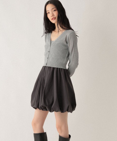 Heather（ヘザー） ワンピース ドッキングバルーンワンピース2P 592343