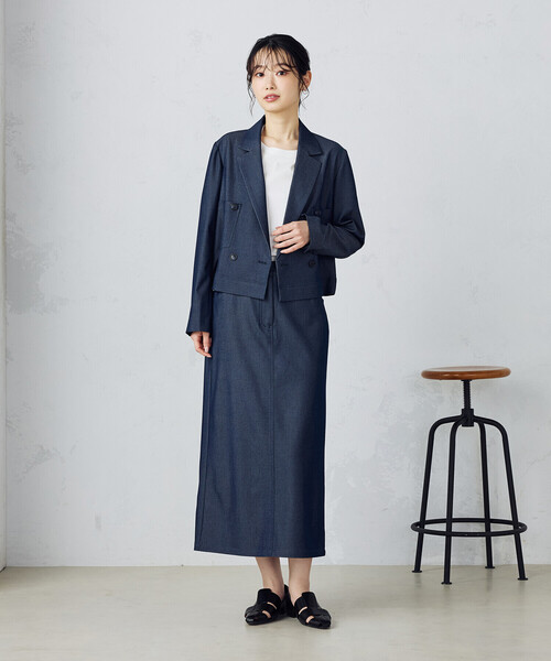 「COMME CA ISM」 テーラードジャケット LARGE ネイビー レディース